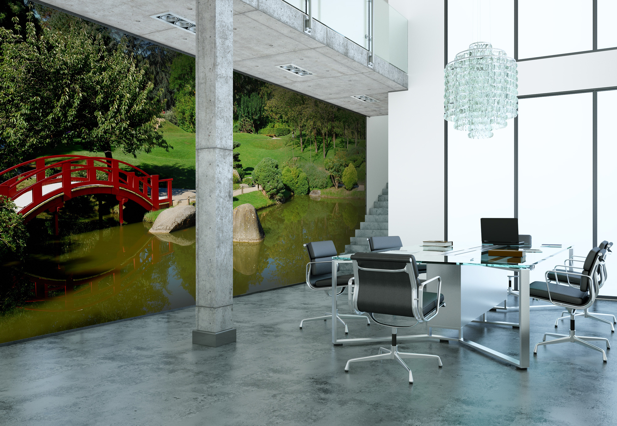 Garden wall mural from Wallsauce